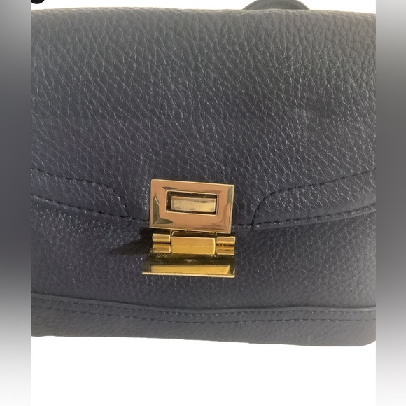 Charming Charlie shoulder Clutch Purse multipocket Faux Leather Blue 4.5” X 6.5” - Picture 12 of 13